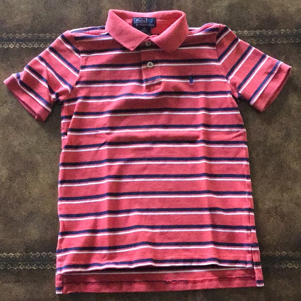 Ralph Lauren Boys Short Sleeve Striped Polo Size 7